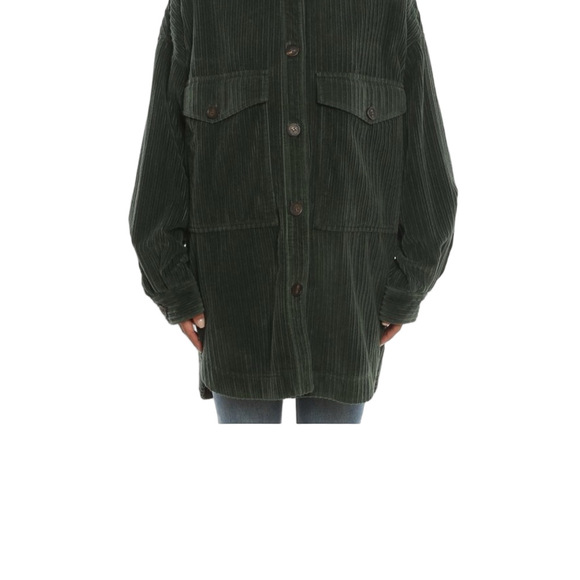 Ggdb green velvet cord Shacket - Picture 13 of 15